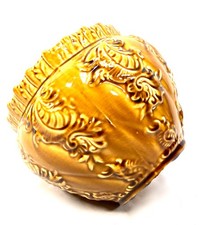 Antique pottery yellow - antique,