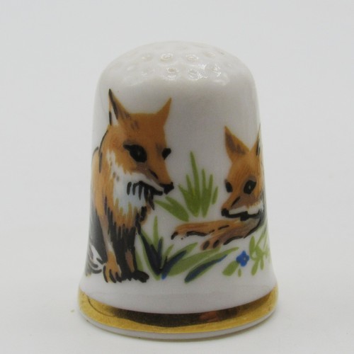 Caverswall thimble foxes - caverswall,
