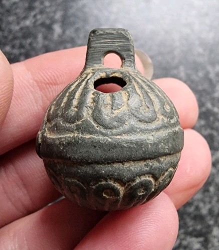 Medieval crotal bell decorated - medieval,
