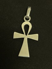 Heavy Ankh Cross Pendant 925 Sterling Solid Silver 2.2" Inch (5.7cm) 12.2g