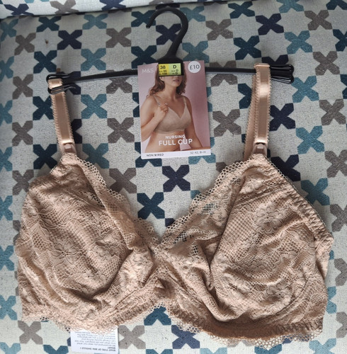 38d beige nude nursing bra - beige,