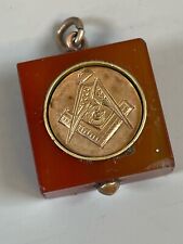 Antique 9ct Gold Masonic Pendant/Fob - Good Condition