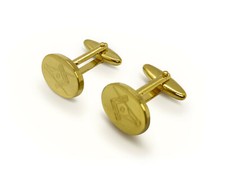 Masonic Gold Plated Oval