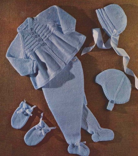 Baby vintage knitting pattern - baby,