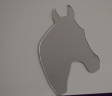 Horse Head Equestrian Novelty Mirror Acrylic Perspex Ideal Gift Girls Bedroom