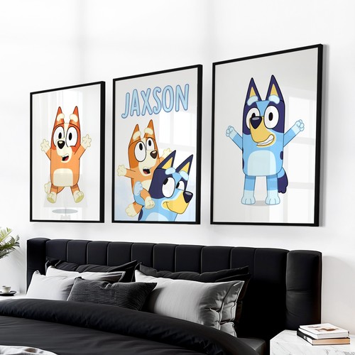 Personalised bluey wall - bluey, art