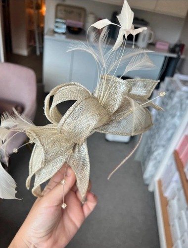 Champagne and silver feather - champagne,