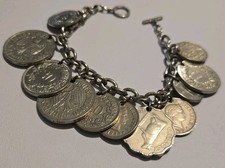 Vintage Old Coin Silver Tone