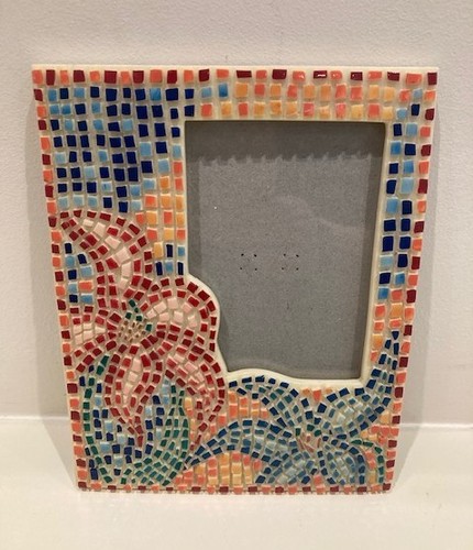 Brightly coloured mosaic tile - brightly,