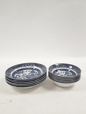 Churchill Blue Willow Bowls Sets - 12 Piece Bundle