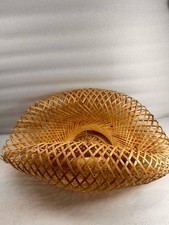 Schindora Pendant Light Retro,Hat Bamboo Lampshade 40Cm Weaving Pendant Light Fi