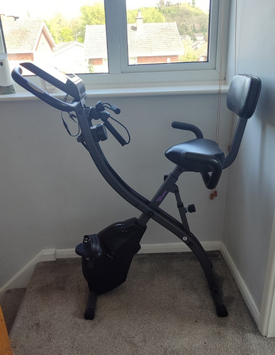 Upright exercise bike - bike, black