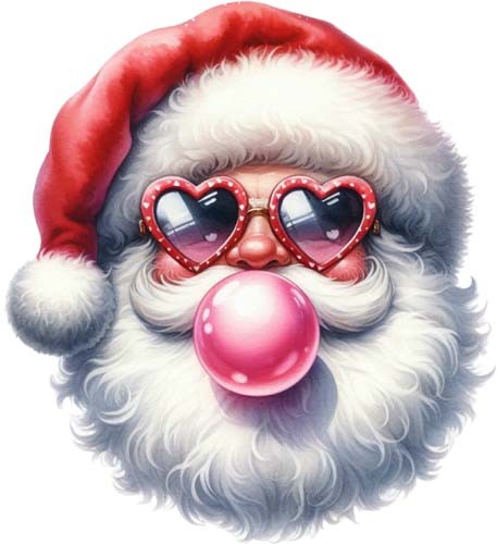 Retro santa blowing - retro,