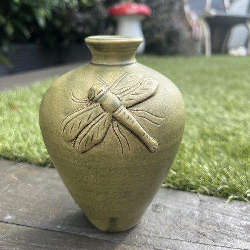 Vintage matte green dragonfly - vintage,