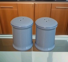 Premier Housewares 1999 Large Blue Salt & Pepper Set Shakers Pots Vintage VGC