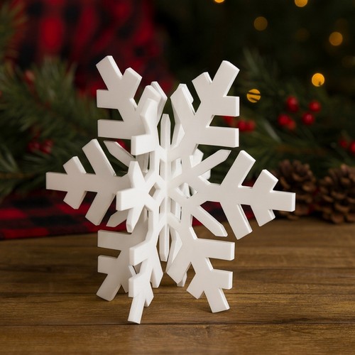 White snowflake christmas - white,