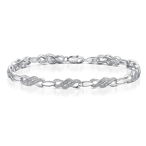 Sterling silver diamond - silver,