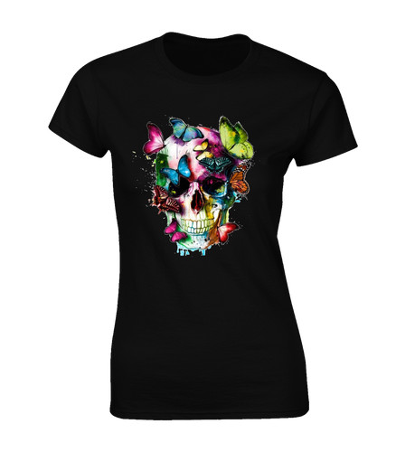 Skull nature butterfly - skull,