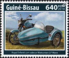 ROYAL ENFIELD WATSONIAN Sidecar GP Manx Motorcycle Motorbike Stamp (2018)