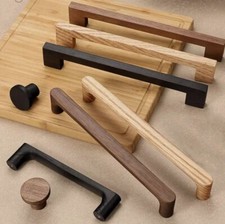 Minimalist style Natural Wood cabinet door handle Drawer Pulls Handles