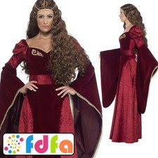 Smiffys Red Medieval Queen