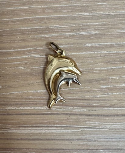 9ct gold dolphin and - and, calf