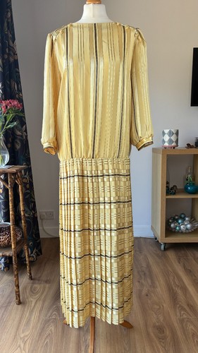 Vintage 1980s gold - gold, satin