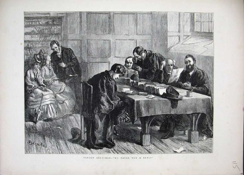 Old antique print 1871 oxford - 1871,