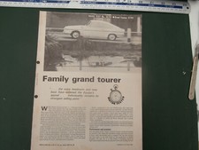 Bond Equipe GT4S.  Road Test  1965