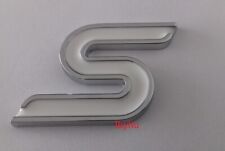 GRADE B WHITE FORD FOCUS FIESTA MONDEO ZETEC S REAR BADGE EMBLEM SELF-ADHESIVE