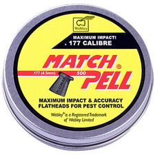 Webley matchpell pellets - webley, flat