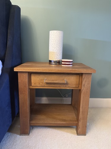 Bedside table solid - solid, oak