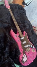 Jaxville Pink Punk Guitar With