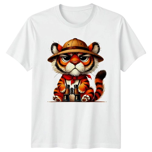 Watercolor grumpy tiger - watercolor,