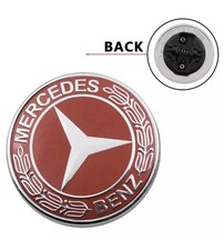 Silver Red Flat Laurel Wreath