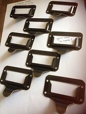 8 Label Holder Handle,Drawer Knob,vintage Haberdashery Pull,metal File Draw Pull