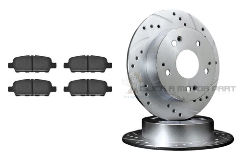 Front drilled grooved brake - drilled,
