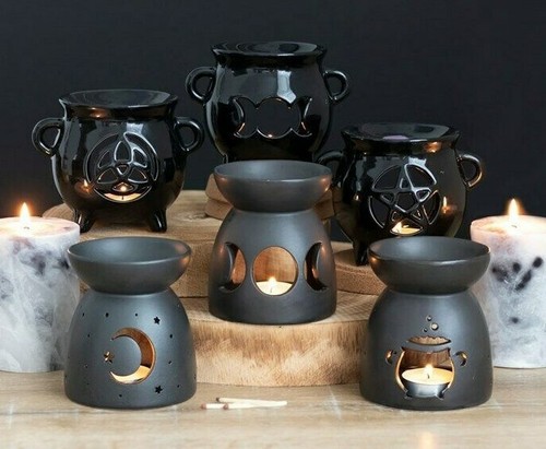 Black wiccan cauldron oil - black,