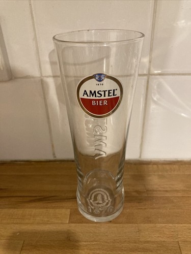 Amstel pint brim beer glass - brim,