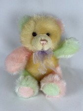 Vtg Aurora A&A Pastel Soft Teddy Bear Plush Soft Toy