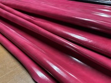 New Old Stock Patent Leather Glossy Hot Pink Italian Cow Hide Leatherwork