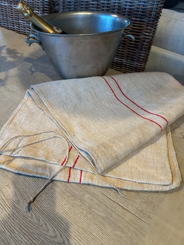 Antique french grain sack - french, with