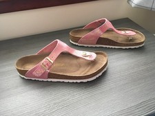 Birkenstock Ladies Leather Toe Post Sliders, Size Eur 40