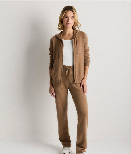 Quince cashmere zip hoodie - zip, in
