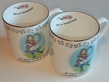 Halcyon Days ALICE IN WONDERLAND Coffee Mug Cup x 2 *Seconds* Fortnum & Mason
