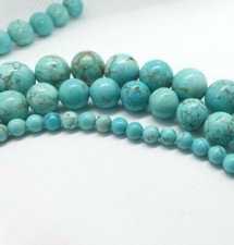 Turquoise Beads 12mm 8mm Round DIY Bracelet Jewellery Making Glitter Bead Stone