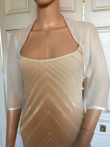 Ivory elbow length chiffon - ivory,