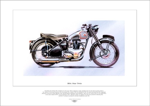 Fine art print - depicting, bsa