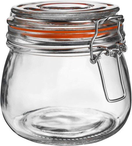 Glass jar with airtight metal - jar,
