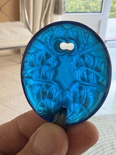 René lalique blue glass - rené,
